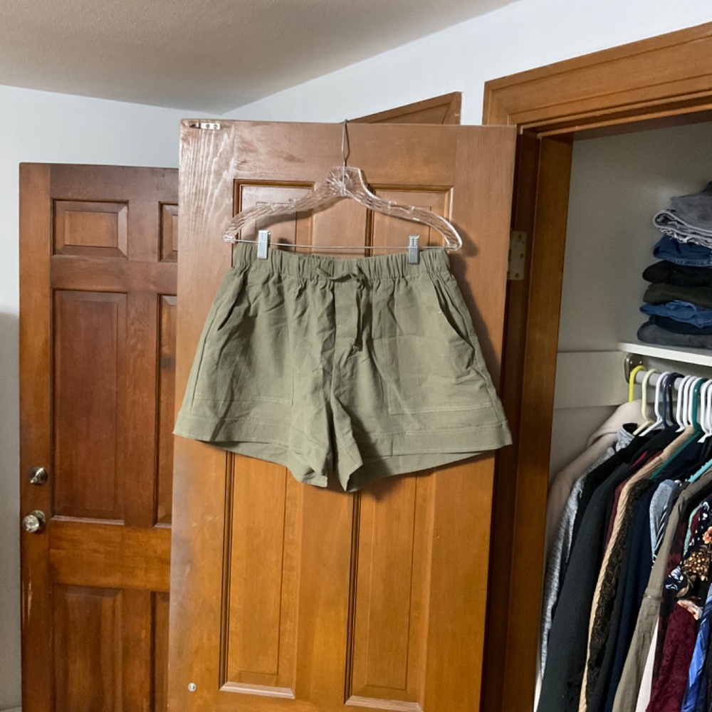 Flamingo Slant Pocket Drawstring Waist Shorts size XL - Picture 2 of 2